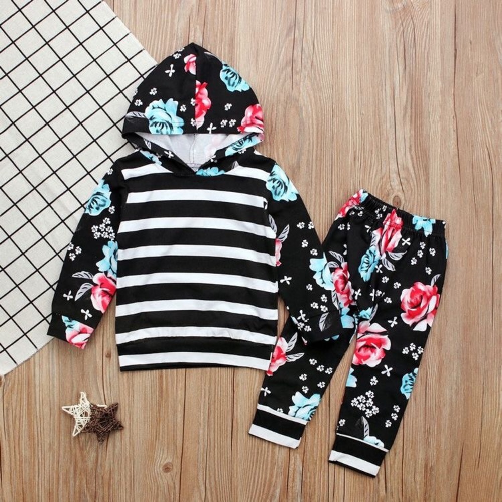 Adorable 2 piece pants & hoodie outfit